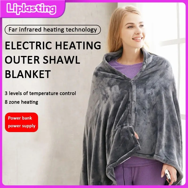 

150x85cm Electric Warming Heating Blanket Skin-friendly Flannel Winter Warm Heated Blanket Shawl For Home Office Outdoor Camp