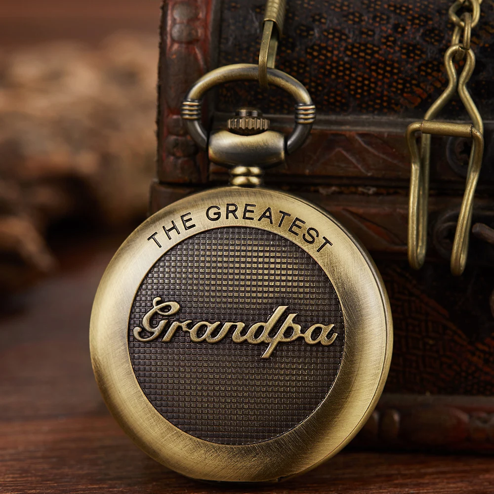 

Bronze Vintage Quartz Pocket Watch Mens Roman Dial Steampunk FOB Chains Simple Clock Male Gift for Grandpa Pendant reloj hombre