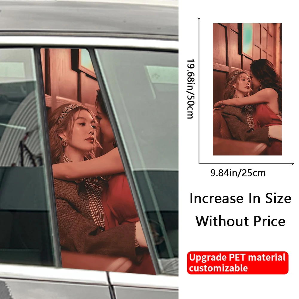 Автомобильные наклейки The Secret of Us LingOrm водонепроницаемые на столб B сделай сам