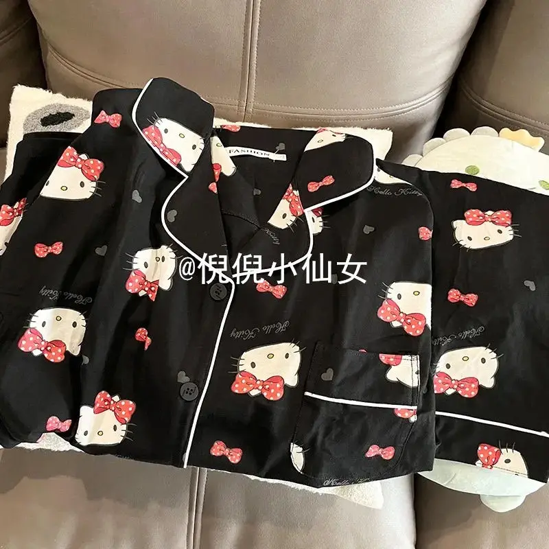 Miniso серия Hello Kitty Cinnamoroll Linabell Kawaii летний женский пижамный комплект мультяшная