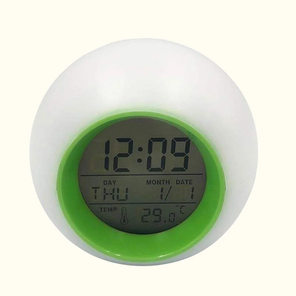 Креативный круглый вечный календарь красочный световой будильник цифровой