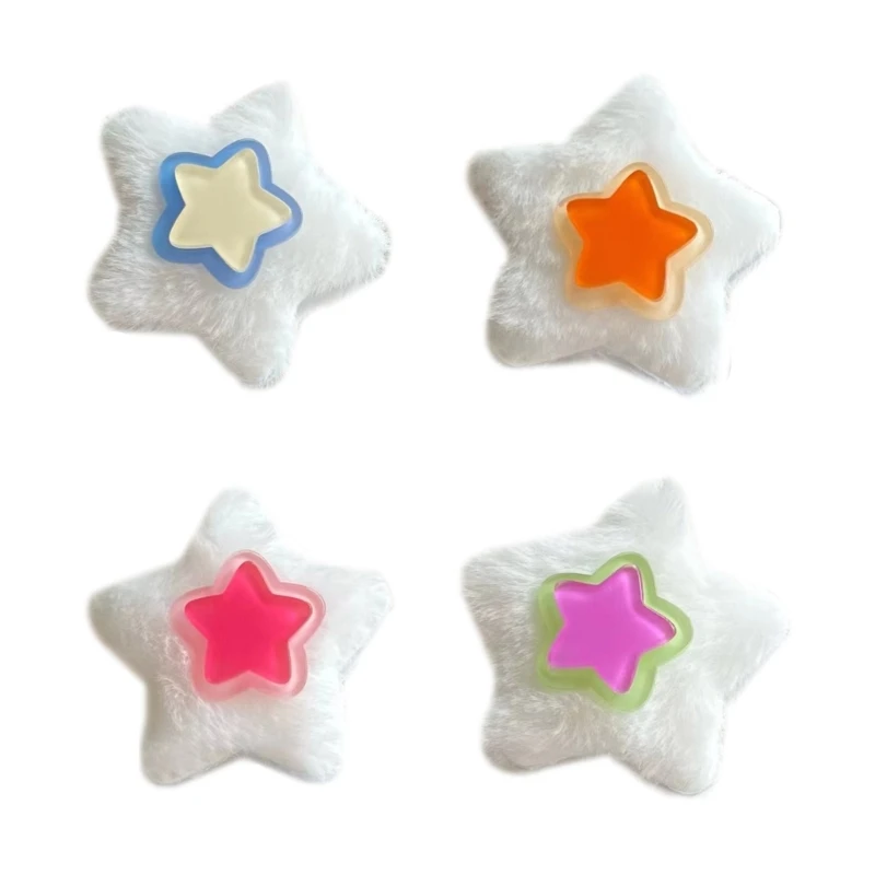 

Plush Star Y2K-Style Star Mini Star Hairpin Sweet Handmade Pins Women Girls Dropship