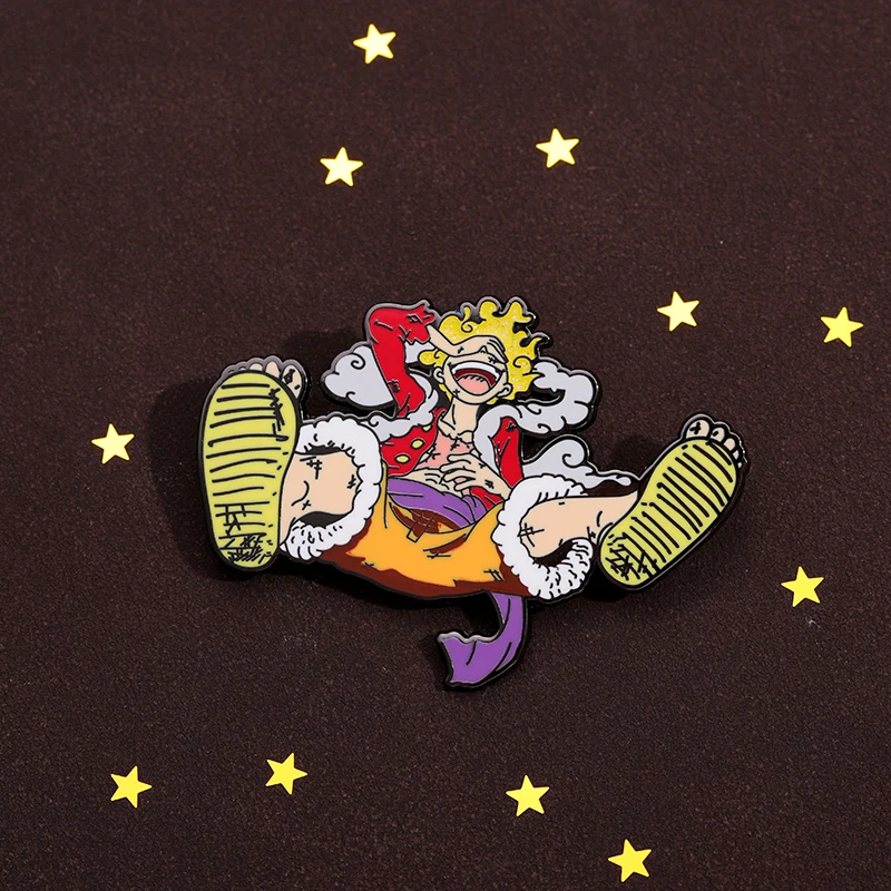 Cartoon Japanese Anime Hard Enamel Pin One Piece Manga Brave Character Brooches Lapel Backpack Badge Jewelry For Fans Friends
