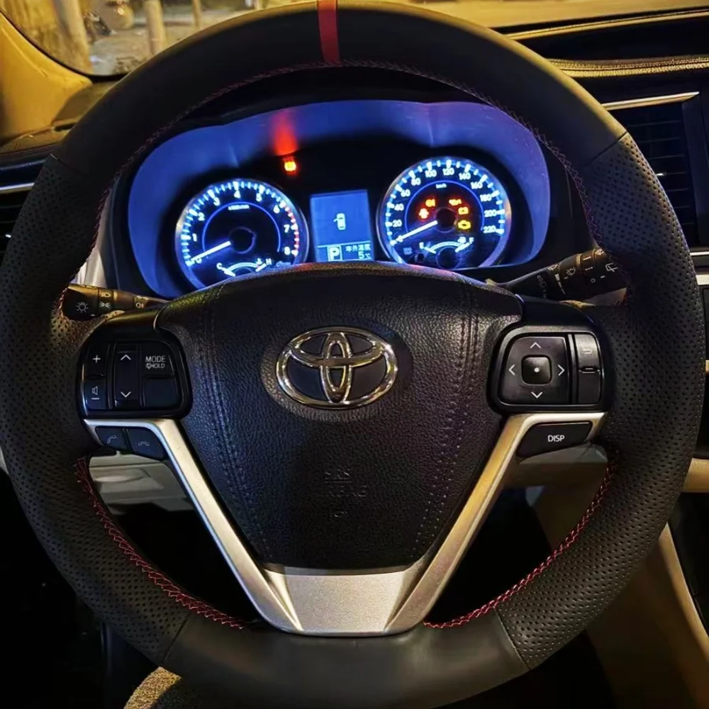 

Чехол на руль автомобиля из микрофибры по индивидуальному заказу для Toyota Highlander 2014 2015 2016 2017 2018 2019 Sienna 2015-2019