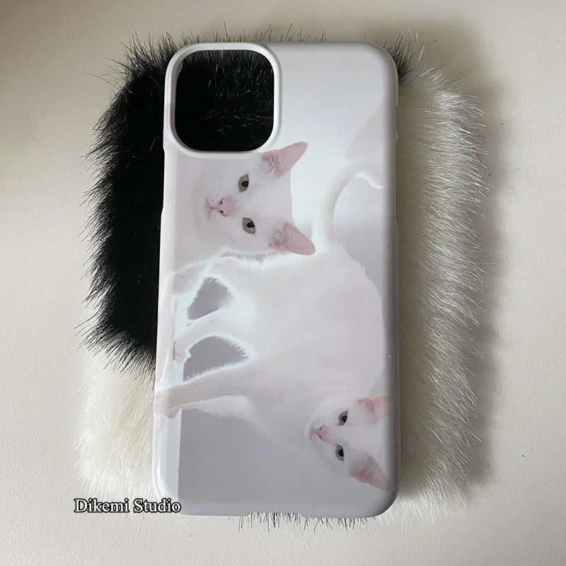 

Korean Ins Fashion pink cat Phone Case for Iphone14pro/14/13pro/11/12/13promax/XR X XSmax Hard Case Cover