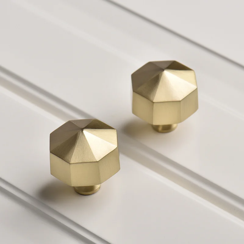Золотая шестиугольная ручка для шкафа современные ручки мебели современный