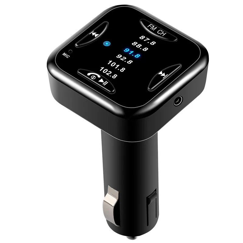 

DOXINGYE Wireless Bluetooth Car Kit FM Transmitter MP3 Player A2DP Bluetooth Handsfree Voice Broadcast USB Car Charger AUX #A01