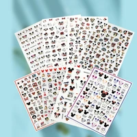 1pcs disney style nail art stickers 3d adhesive mickey and minnie nail sliders donald duck stitch decorative designer diy decals