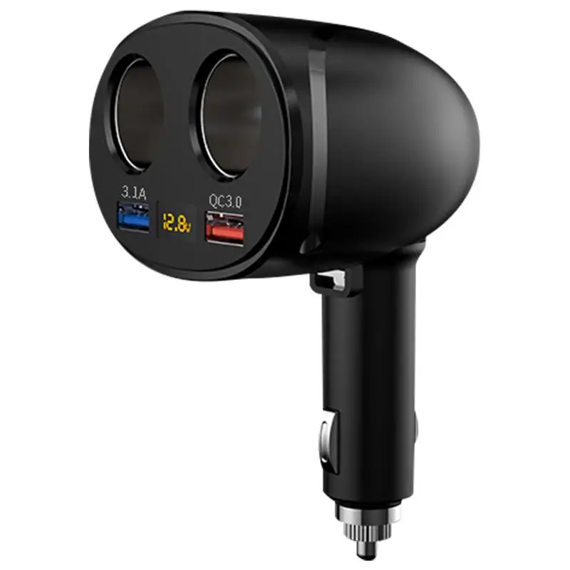 

Multi-Function Car Charger Dual USB Ports Multi-Function Car Charger Adapter Car Cigarette Lighter Socket Splitter For Most