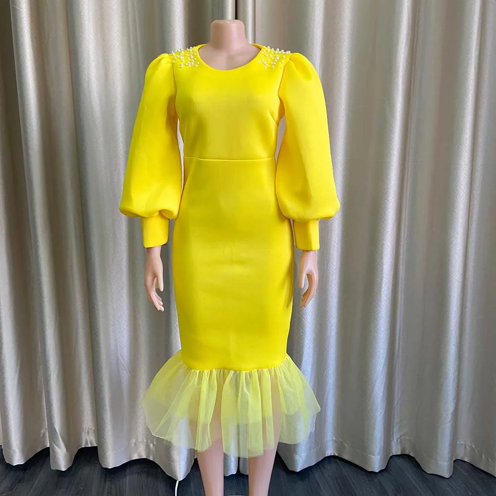 Африканские платья для женщин облегающее платье с длинным рукавом из Анкары