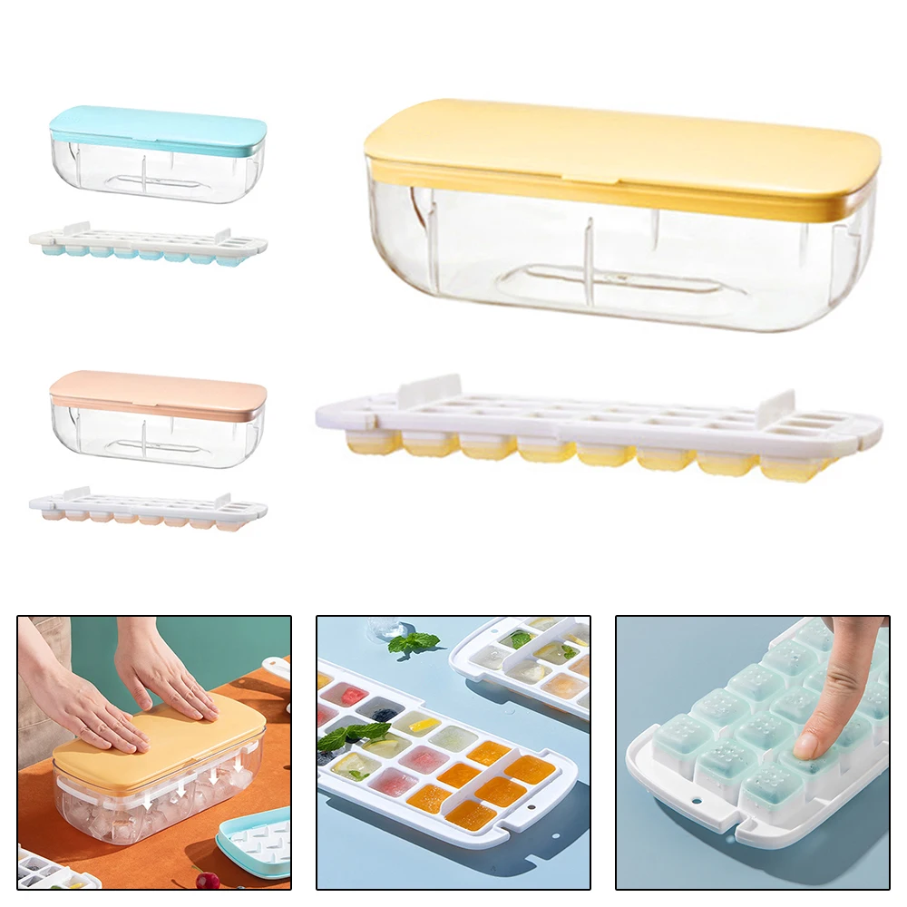 

Пресс-форма для льда, силиконовый креативный ящик для хранения, подносы для крышек, для бара, кухни, квадратный кубический контейнер, набор контейнеров, коробка для хранения