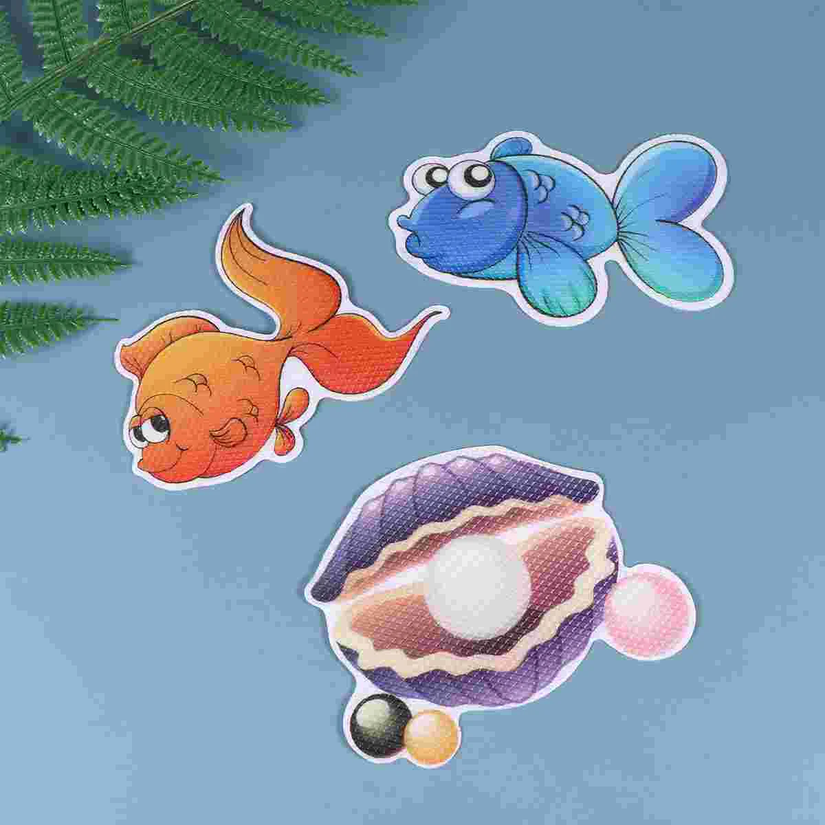 

20pcs Marine Cartoon Stickers Cartoon Bathtub Stickers Prevention Decals Self-adhesive Tub Pasters