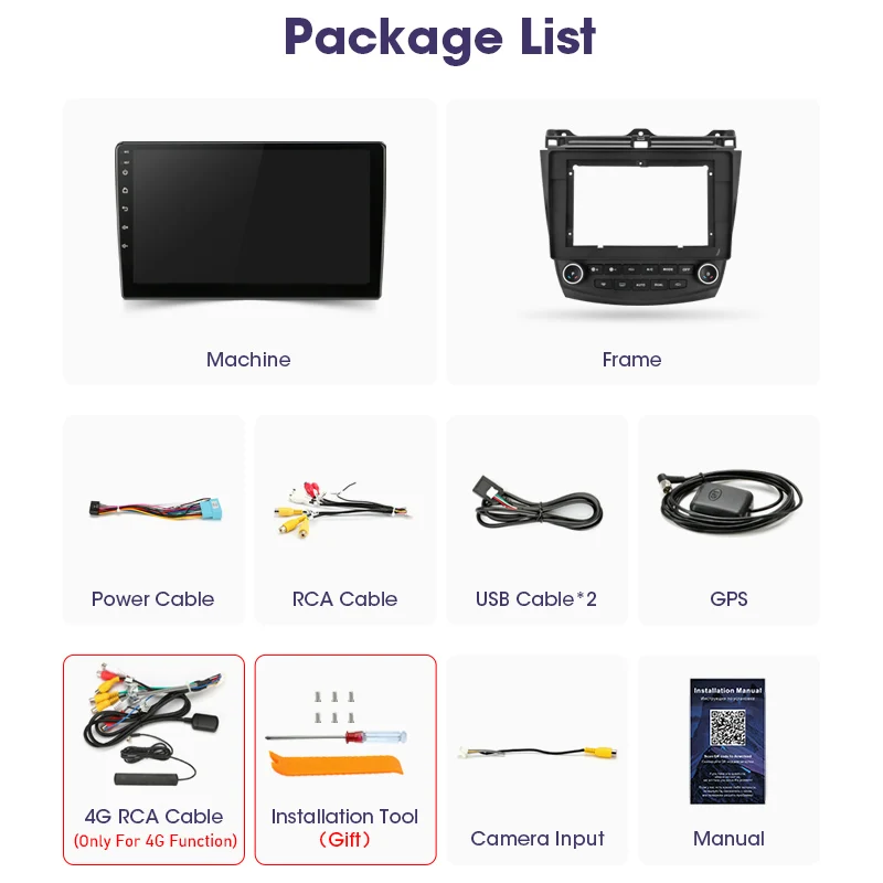 Автомагнитола JMCQ 2DIN Android 10 4G + WiFi DSP CarPlay мультимедийный видеоплеер для Honda Accord 7
