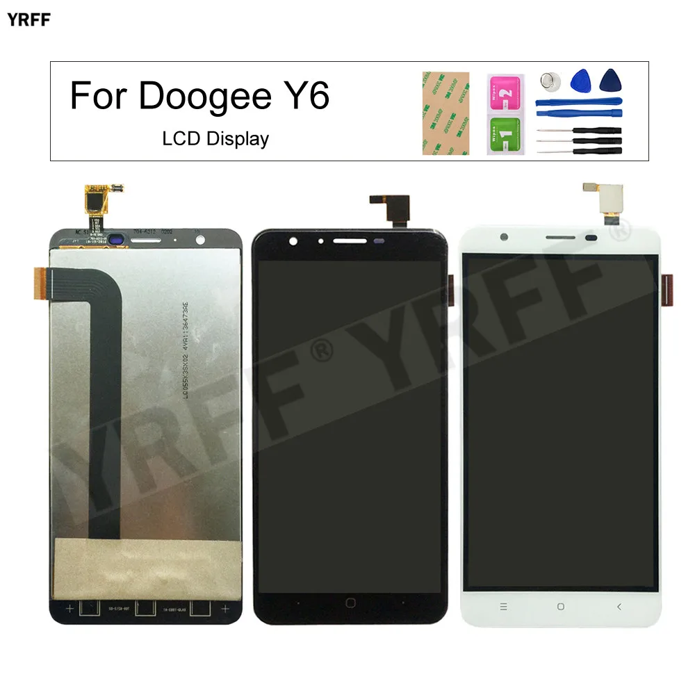 

ЖК-дисплей YRFF 5,5 дюйма 1280x720, сенсорный экран Для DOOGEE Y6 Y6C, ЖК-дисплей, сенсорный экран, дигитайзер, панель, инструменты, защитная пленка