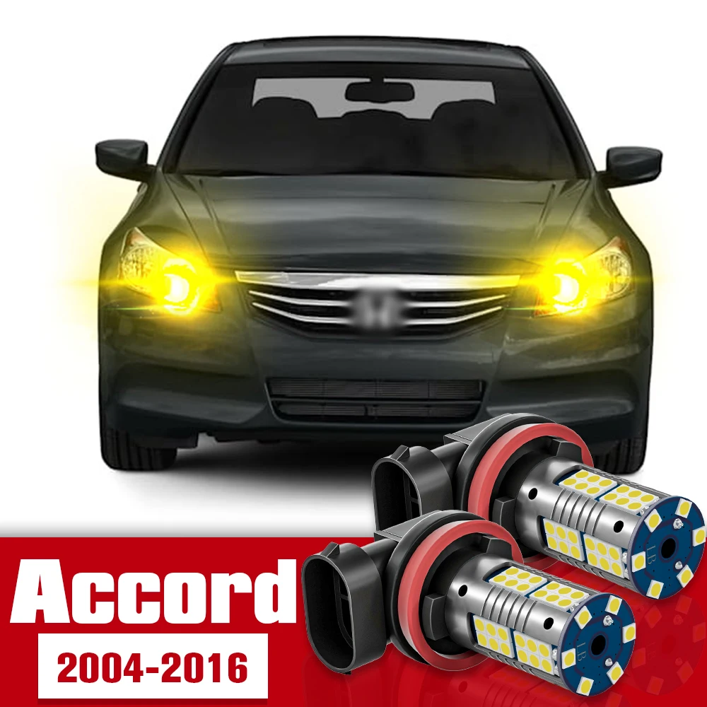 

2x Front Fog Light Accessories LED Bulb Lamp For Honda Accord 7 8 9 2004 2005 2006 2007 2008 2009 2010 2011 2012 2013 2014 2015