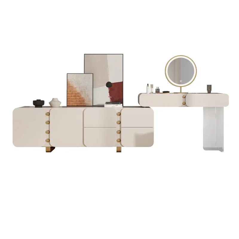 

Yy Light Luxury Dressing Table TV Cabinet Integrated Bedroom Storage Home Dresser
