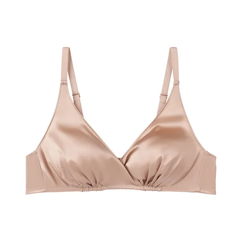 SuyaDream женские шелковые бесшовные бюстгальтеры, черный, хаки