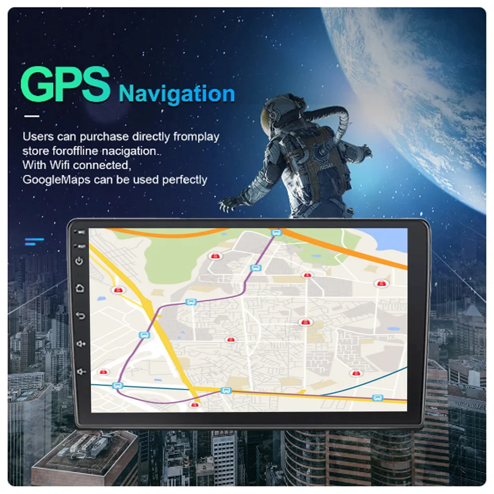 Универсальный Автомобильный Мультимедийный Видеоплеер 9/10 Дюймов 1 DIN Android 13 С CarPlay