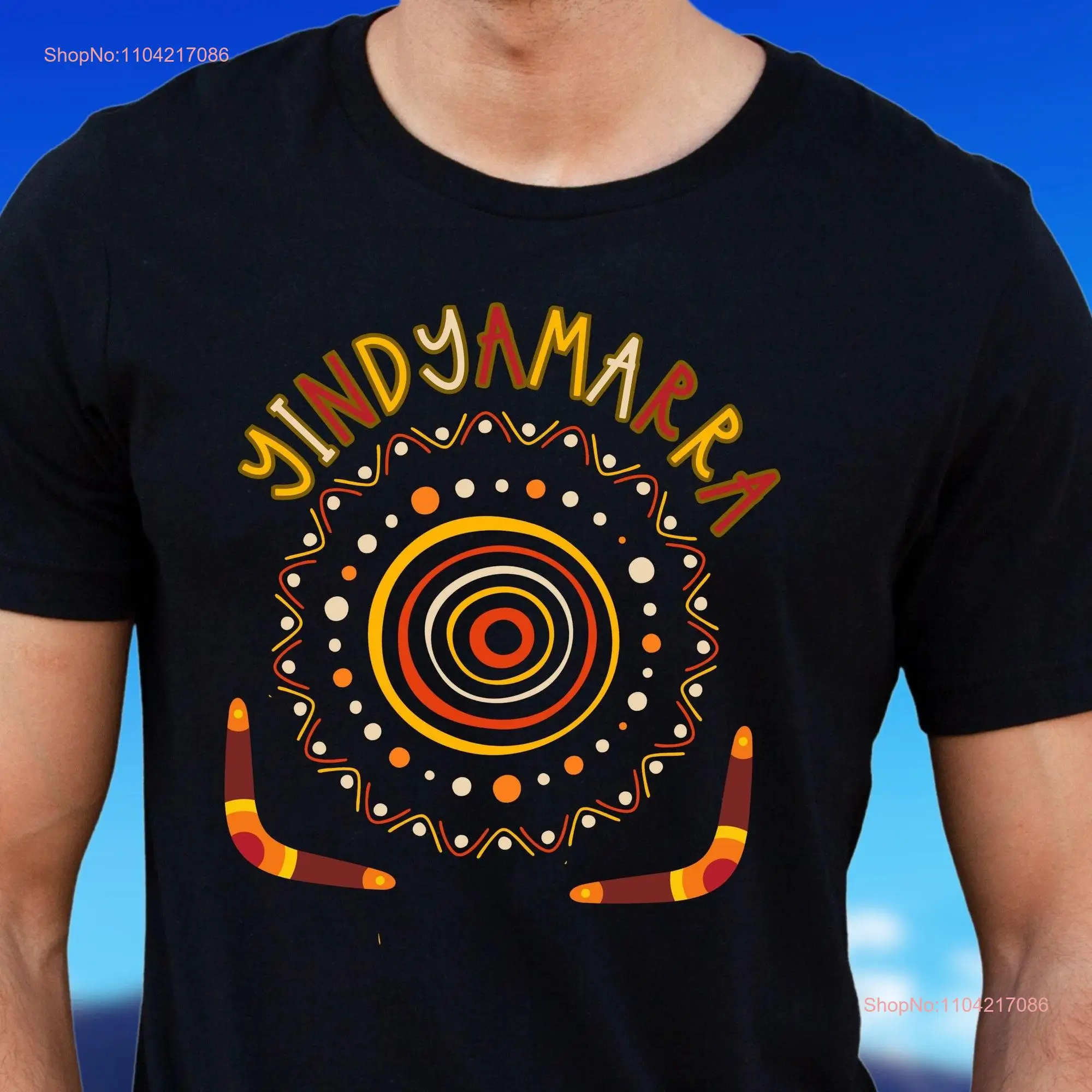 Футболка Аборигенов с изображением индиганского искусства Yindyamarra австралийский