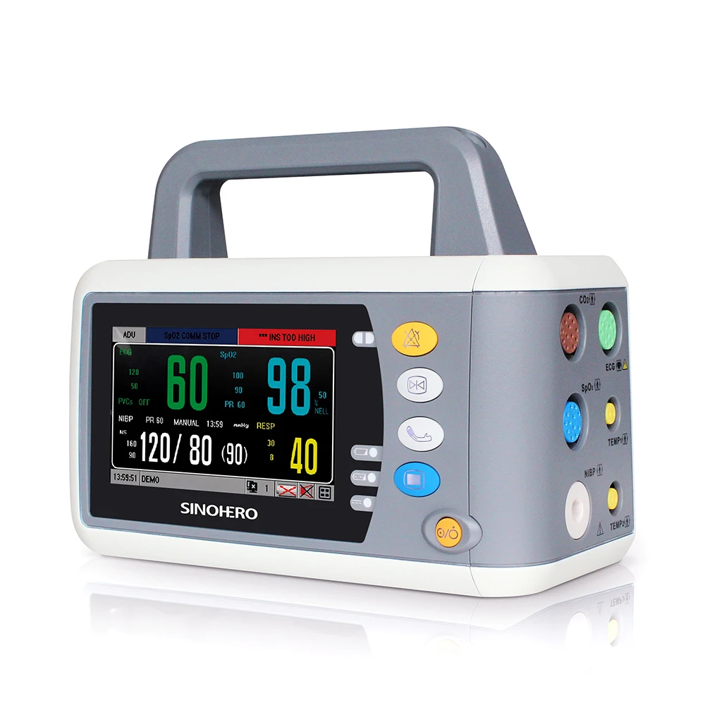 

Ce And Iso Approved Handheld Vital Signs Monitor SINOHERO Portable Patient Multi Parameter 4.3'' Inch Patient Monitor