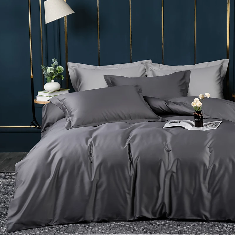 

Bedding set Egyptian Cotton 800TC Duvet cover Quilt Cover Solid color Soft Bedsheet Elasticated Sheet Pillowcases Various size