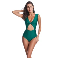 new fashion summer beach one piece women swimwear sexy solid color bikini woman swimsuit bathing suits