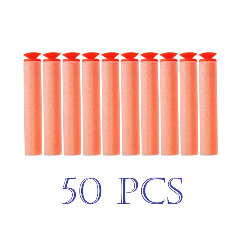 

50 PCS Soft Toy Gun Bullet For Nerf Series Blasters Sucker Suction Cup Refill Darts Round Head Toy Rifle Gun Accessories