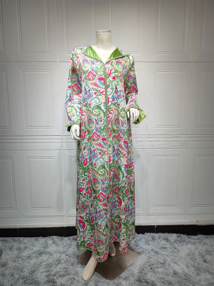 Luxury Eid Muslim Evening Party Jalabiya Marocain Dress for Women Ramadan Arabic Femme Abaya Islamic Turkey Moroccan Kaftan Robe