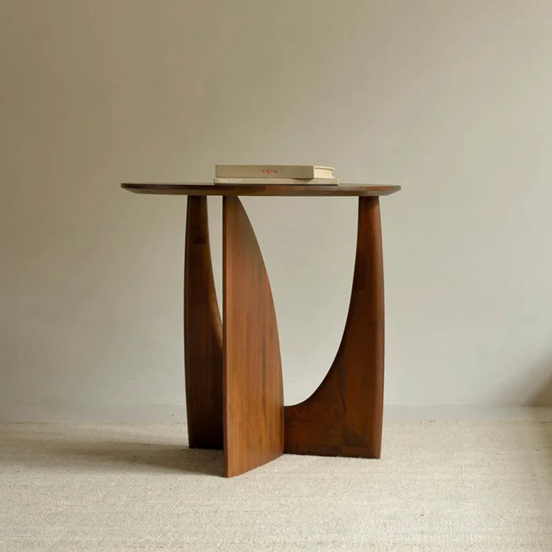 

Простой Круглый Журнальный Столик MOMO из массива дерева, маленький кофейный столик, скандинавский круглый стол, прикроватный столик, геометрический дизайнерский Угловой Столик