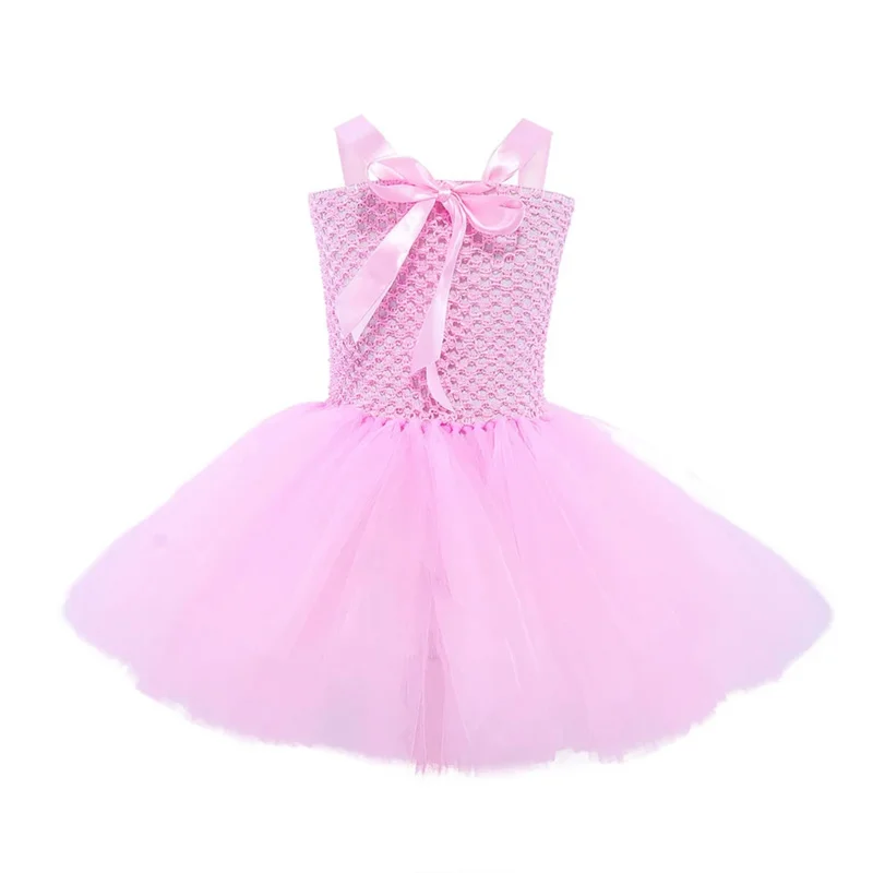 Детское платье-пачка с розовыми блестками для девочек