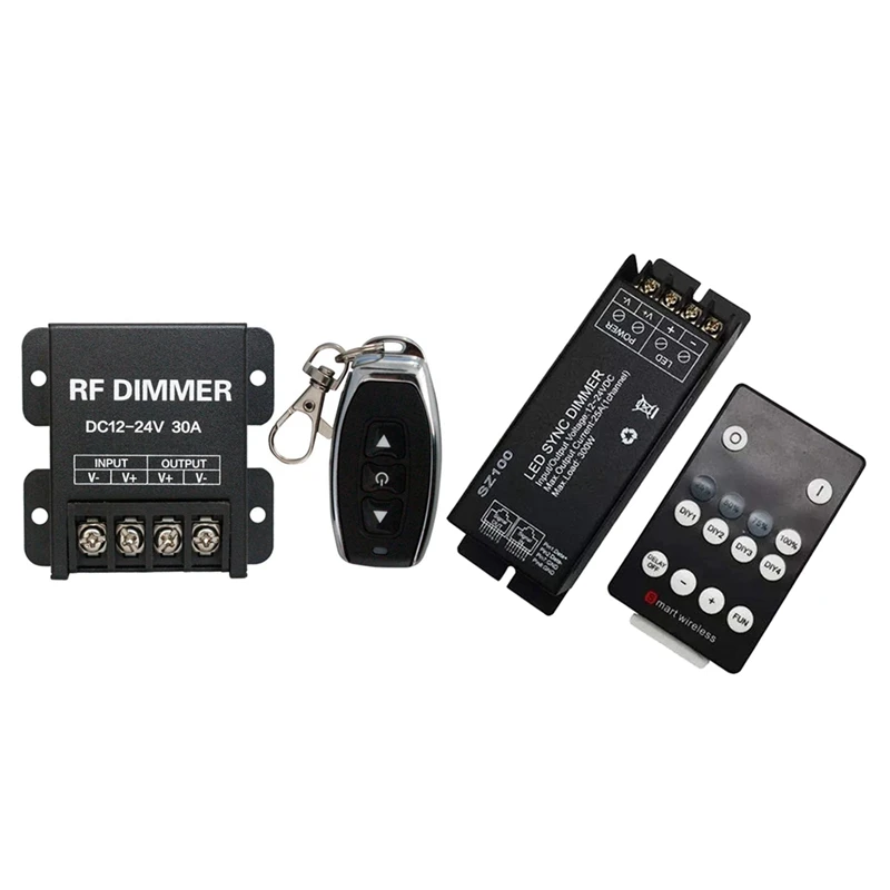 

Hot 3C-1Pcs 12V Rf Led Dimmer 3 Keys Remote Controller & 1Pcs 300W 25A Diy Led Controller Dimmer Rf Wireless Remote