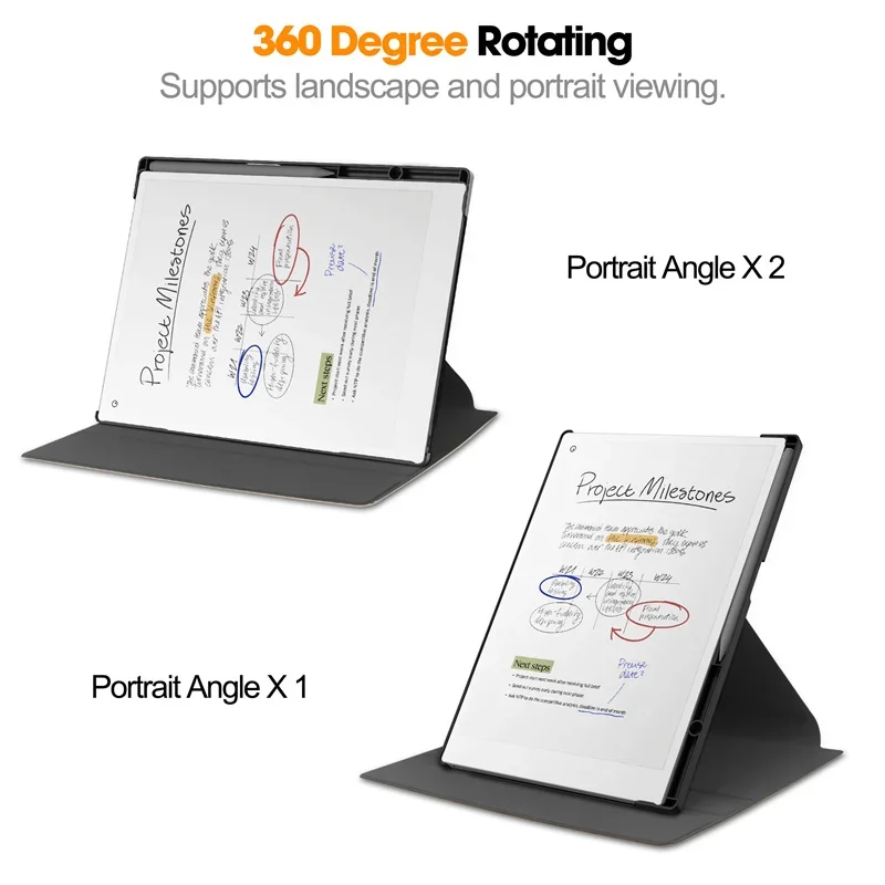 Чехол Funda For Remarkable Paper Pro 11 8 дюйма вращающаяся на 360° жесткая подставка смарт-чехол