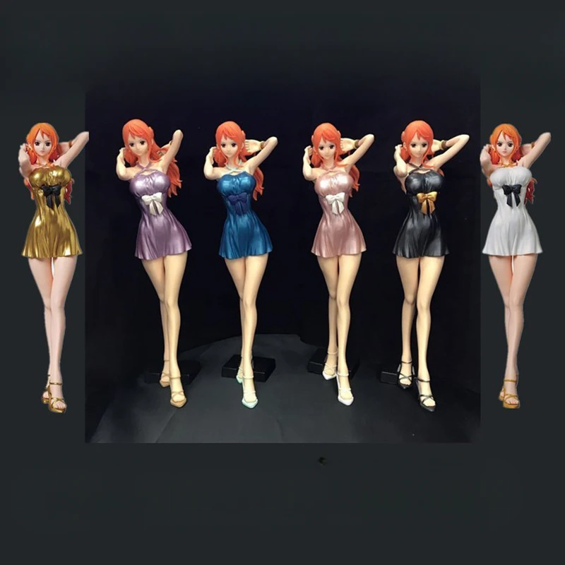 Аниме ONE PIECE Dress Nami Monkey D. Фигурка Luffy из ПВХ с подставкой 6 цветов