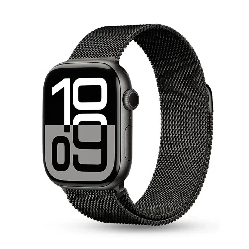 Фото Оригинальный миланский ремешок для Apple Watch Series 11, 10, 9, 7, SE, 6, 8, 46 мм, 42 мм, 44 мм, 45 мм, 40 мм, ремешок-браслет, Ultra 2, 3, 49 мм №2