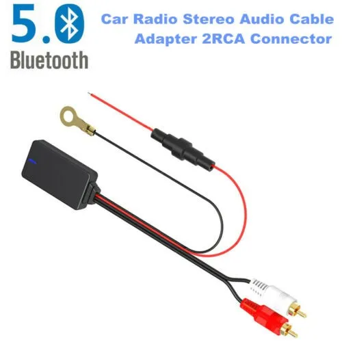 

Hot Sale Car SUV Bluetooth 5.0 Radio Stereo Audio Cable Adapter 2RCA Connector Music AUX Adapter Car Receiver Parts Accessories