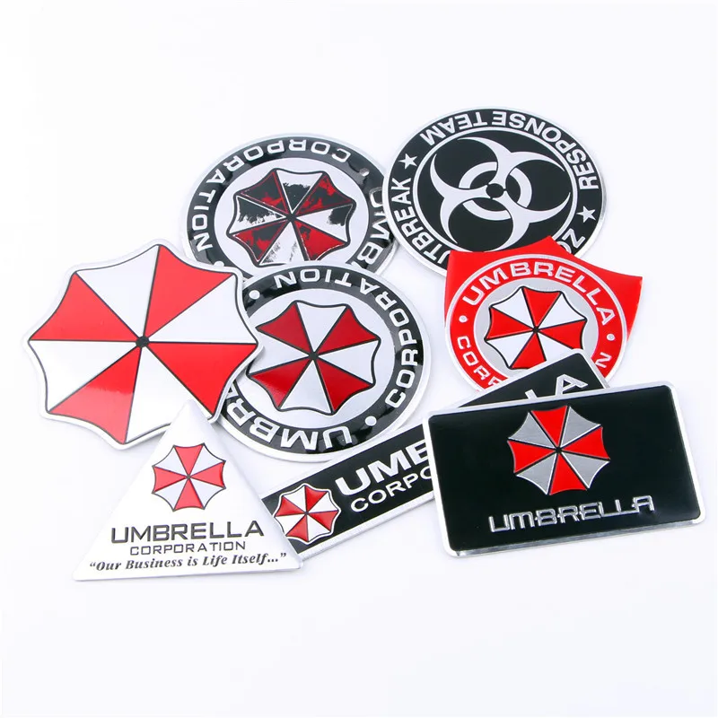 Стайлинг автомобиля 3D наклейки из алюминиевого сплава с эмблемой зонтичной