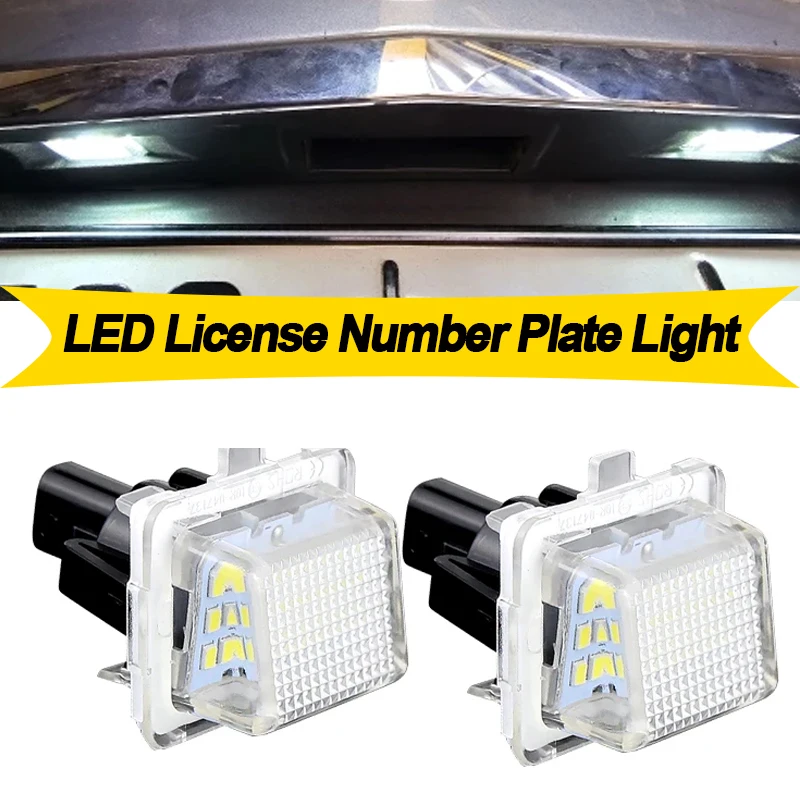 

2 шт. для Benz W204 2D/4D/5D W216 W218 W212 W221 W222 CLA W231 C117 W166 R172 светодиодный светильник номерного знака