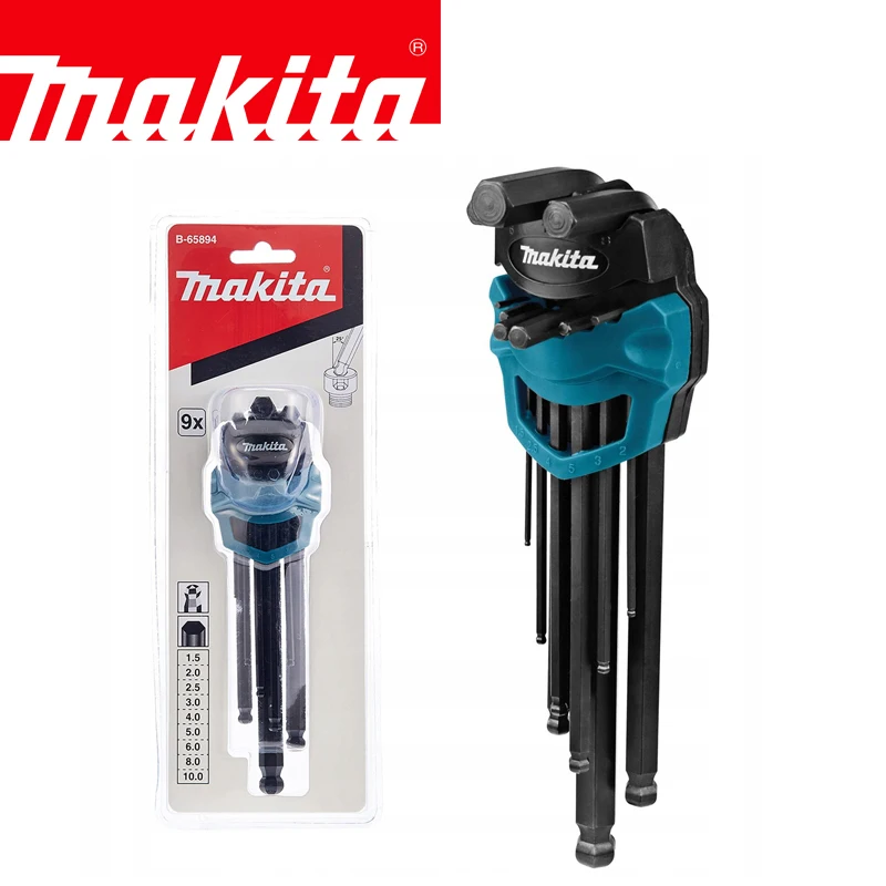 

MAKITA B-65894 Оригинальный набор шестигранных ключей Blackcl, 9 шт., высокопрочный шестигранный ключ разных размеров, комбинированный набор шестигранных ключей