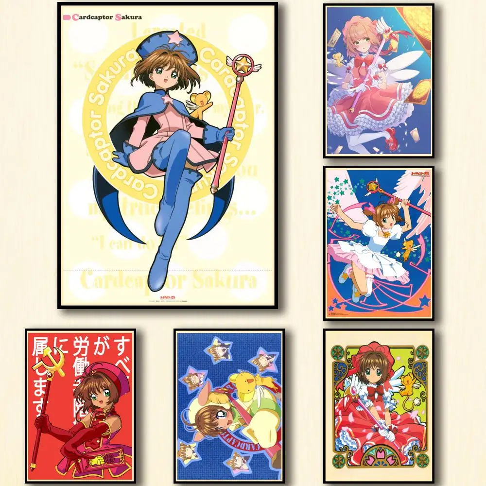 35 рисунков аниме карточки Captor Sakura Whitepaper постер мультфильм искусство живопись