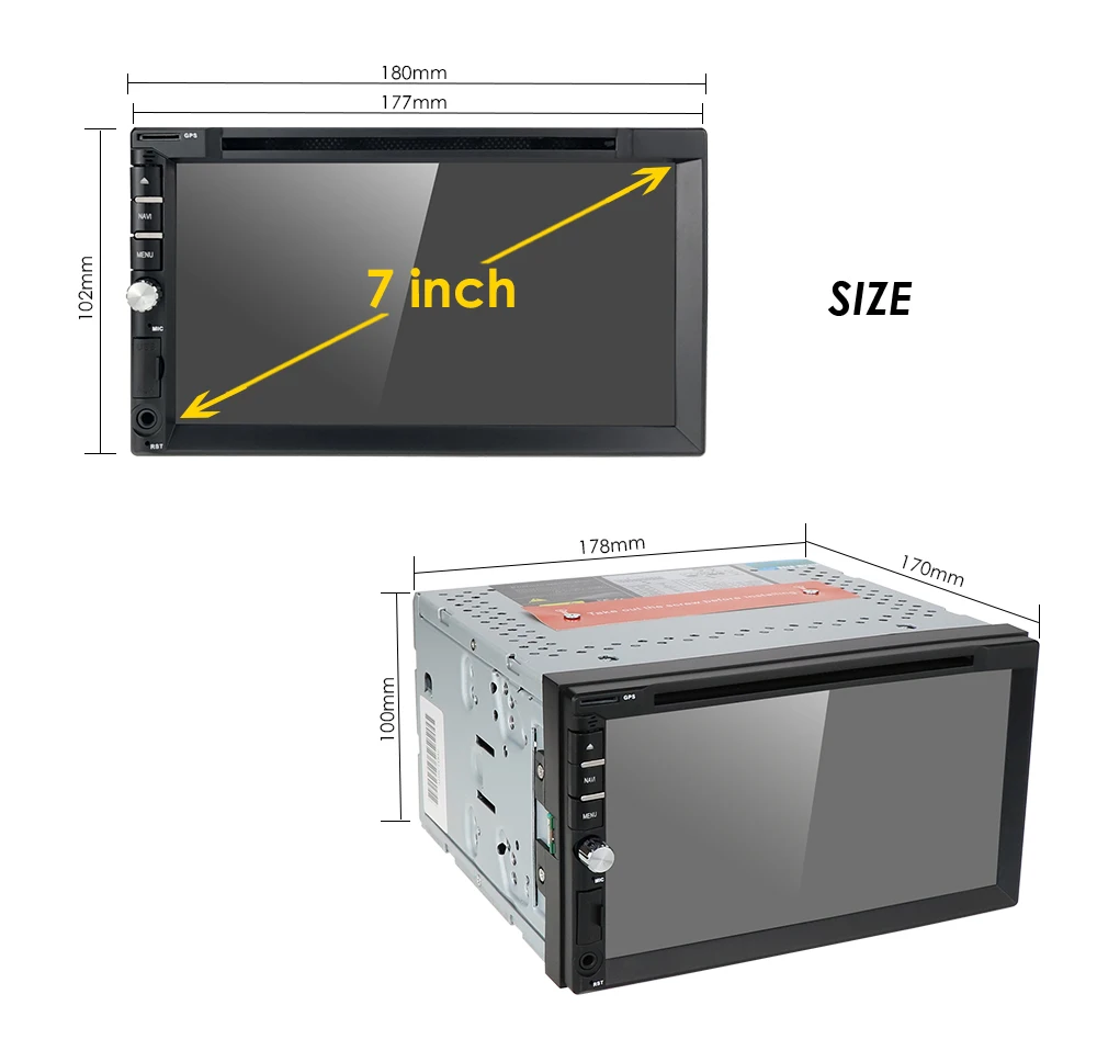 Самая низкая цена 2 din универсальная Автомагнитола автомобильное радио
