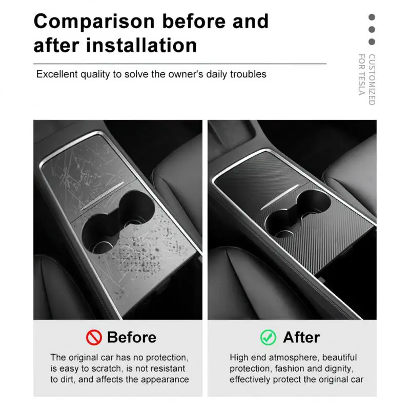 Для Tesla Model 3 Y 2021-2023 наклейка на панель центральной консоли пленка под дерево