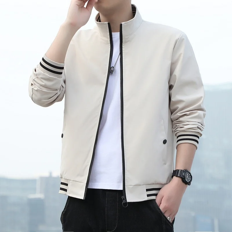 

2022 New Slim Bomber Jacket Men Outdoors Stand Collar Outerwear Men Jacket Spring Autumn Fashion Casual Male Bomber Jacket M-5XL