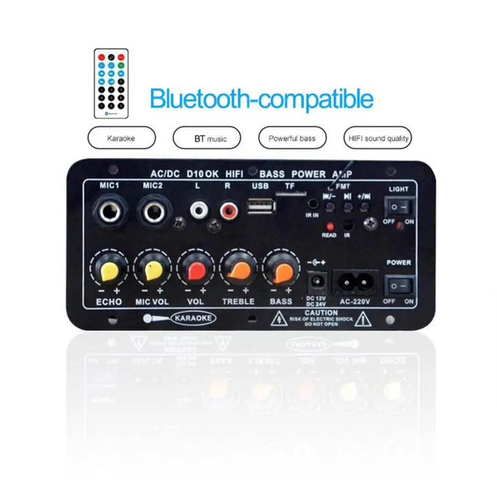 

Subwoofer Bluetooth Digital Amplifier Board Audio Amplifiers With Usb Fm Radio Tf Player Amplificador Diy For Car Speaker H5x9