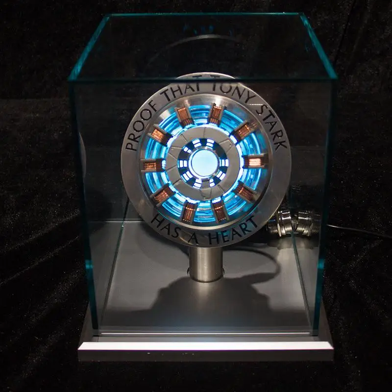 

Avenger Iron Man Mk1 Mk2 Arc Reactor Tony Stark Heart Of Mark Figure Led Light Superhero 1:1 Cosplay Toys Chest Lamp Xmas Gift