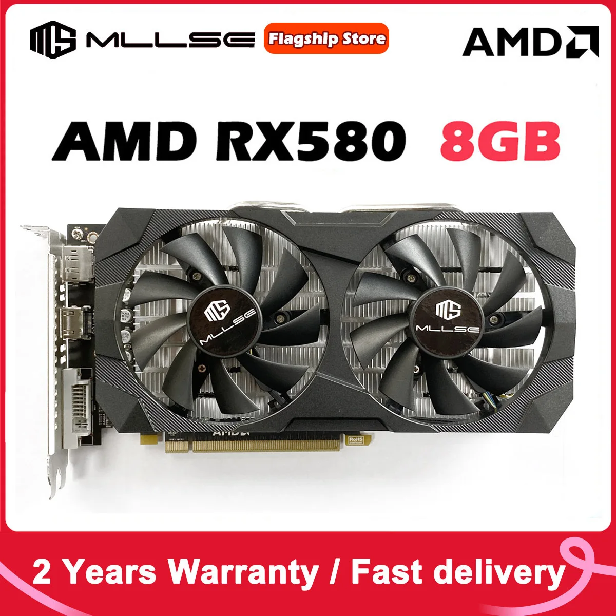 

MLLSE Graphics Card AMD RX 580 8GB Gaming GDDR5 256Bit PCI Express 3.0 ×16 HDMI*1 DP*1 DVI*1 Computer Mining placa de video card
