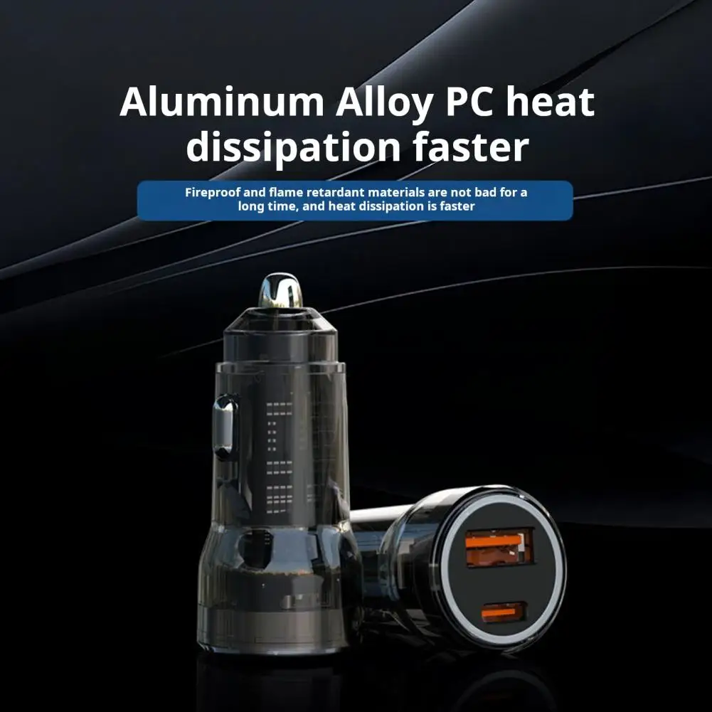Автомобильное зарядное устройство Usb-c с 2 портами и адаптером Type-c