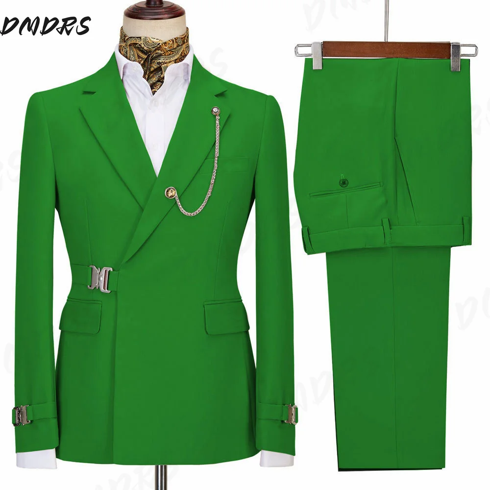 DMDRS Элегантный мужской костюм из полиэстера 2 предмета