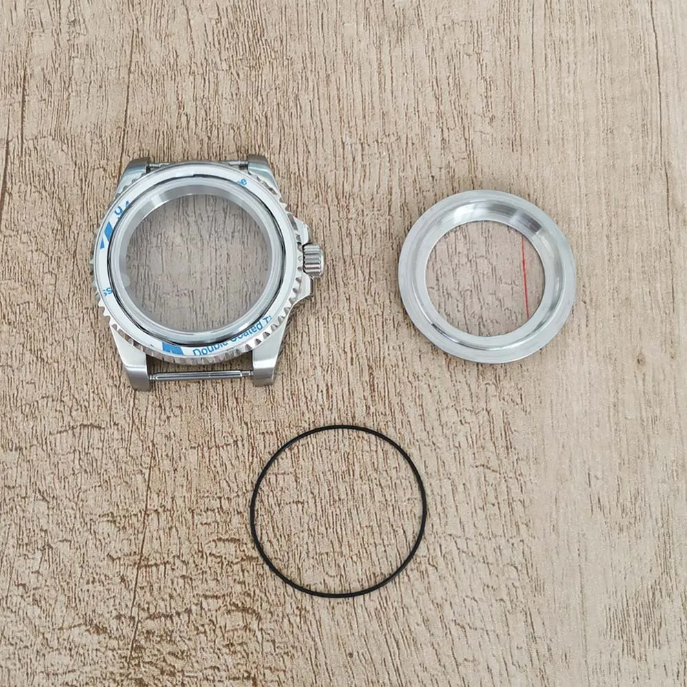 40mm Watch Case Watch Accessories Fine Stainless Steel Sapphire Glass Fit Japanese NH35 NH36 4R 7S Mechanical Movement Men Case