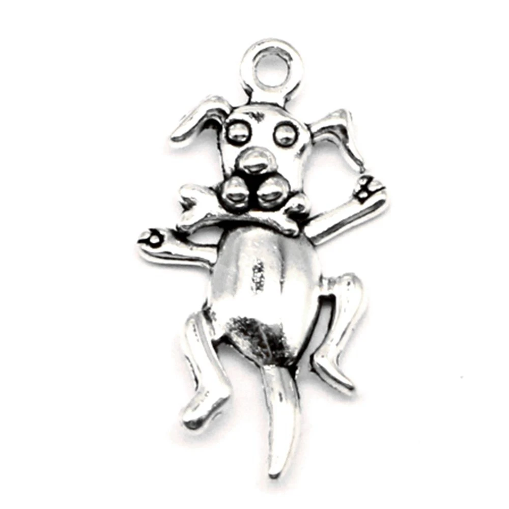 

120pcs Wholesale Jewelry Lots Puppy Charms Pendant Supplies For Jewelry Materials 26x16mm