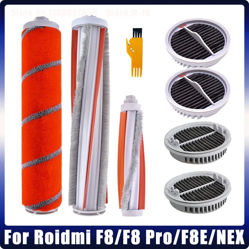 

Hepa Filter Roller Mite Removal Brush for Xiaomi Roidmi F8 Pro / NEX X20 X30 Serise / S2 XCQLX01R S1E Wireless Vacuum Cleaner